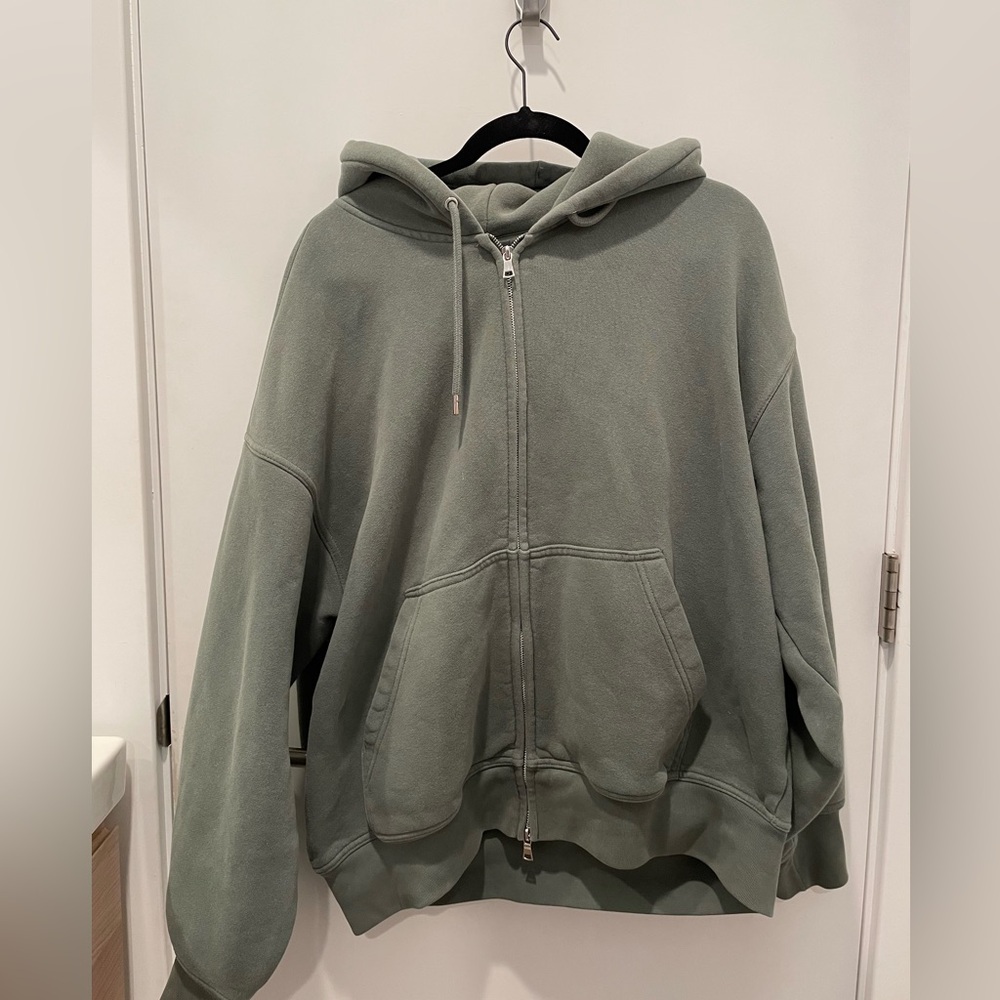 Green zip up hoodie